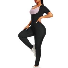 Sauna Bodysuit Manufacturer - High Quality Running Yoga Sauna Bodysuit All-In-One Women's Zipper