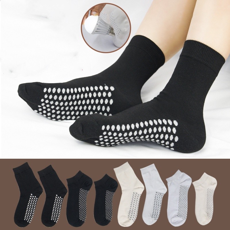 Yoga Socks Supplier - Graphene Conductive Sweat Absorbent Medium Short Tube Boat Cotton Socks
