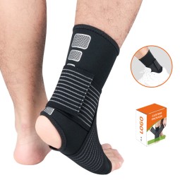 Ankle Support Factory - Sports Football Foot Sleeve Compression Ankle Brace Support With Straps