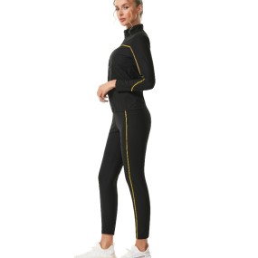 Sauna Suit Supplier - Wholesale Weight Loss Moisturize Sauna Suit with Standing Collar Long Sleeves