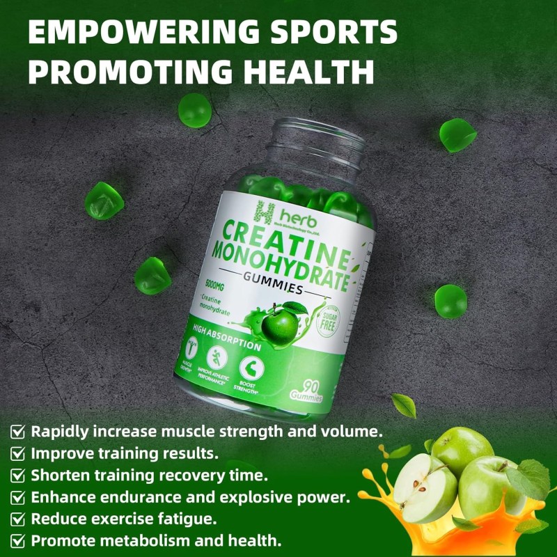 Creatine Monohydrate Gummies Manufacturer - ODM/OEM Complex Vitamins Minerals Supplement for Sport Energy Support