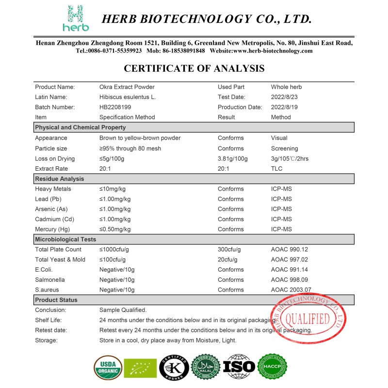 Okra Extract Powder Manufacturer - OEM/ODM 100% Pure Okra Supplement