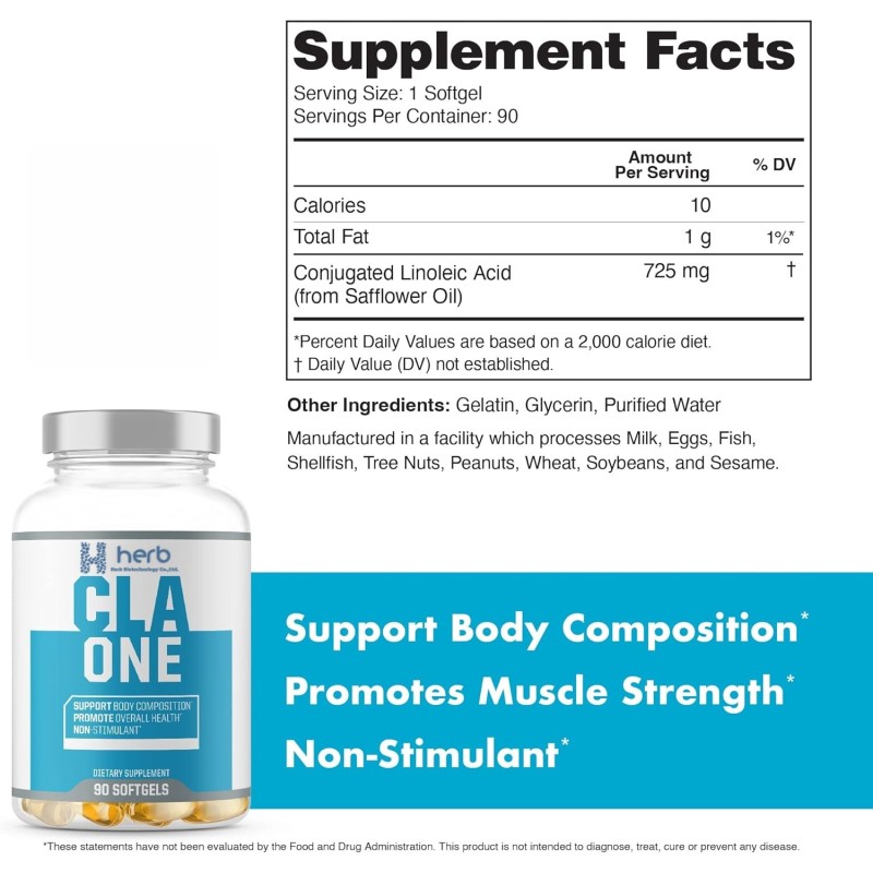 CLA Softgels Manufacturer - OEM/ODM Conjugated Linoleic Acid Supplement (From Safflower Oil for Body Composition & Lean Muscle)