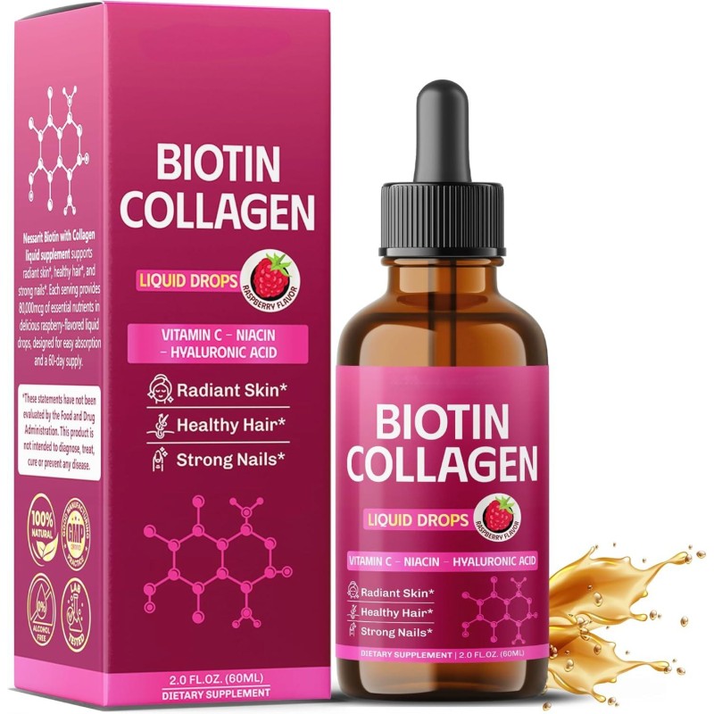 Collagen Drops Manufacturer - OEM/ODM Women's Marine Collagen Peptides Liquid Shots for Skin Hair Nails Wellness