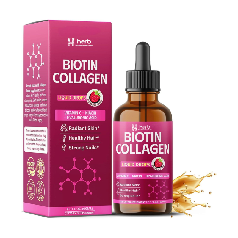 Collagen Drops Manufacturer - OEM/ODM Women's Marine Collagen Peptides Liquid Shots for Skin Hair Nails Wellness