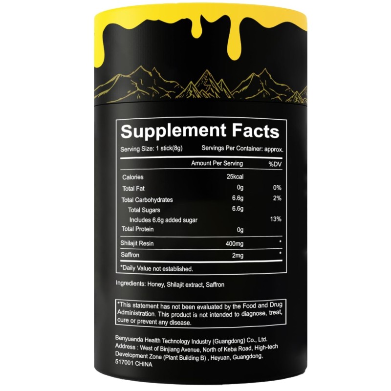 OEM/ODM Himalayan Shilajit Honey Sticks Manufacturer - Private Label Premium Quality Pure Gold Resin with Saffron