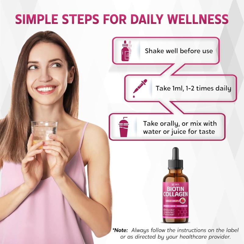 Collagen Drops Manufacturer - OEM/ODM Women's Marine Collagen Peptides Liquid Shots for Skin Hair Nails Wellness