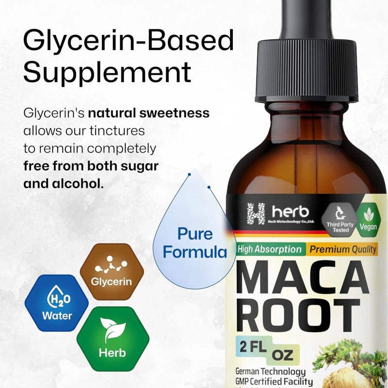 Maca Root Drops Manufacturer - OEM/ODM Organic Caffeine-Free Natural Energy Supplement for Adults Stamina Support