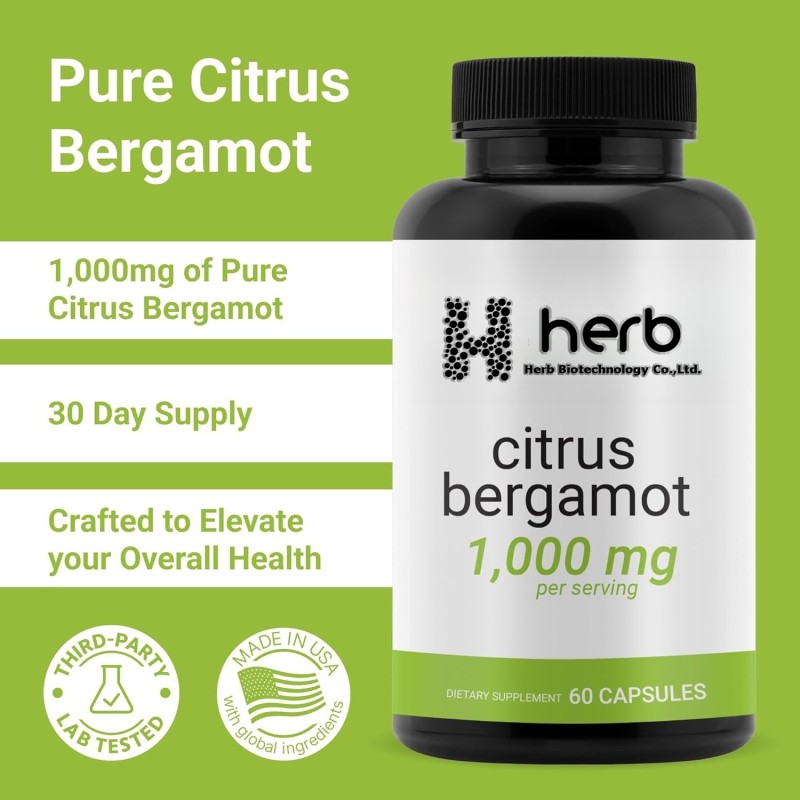 Citrus Bergamot Capsules Manufacturer - OEM/ODM Pure Vegan Supplement for Heart Immune System & Healthy Aging