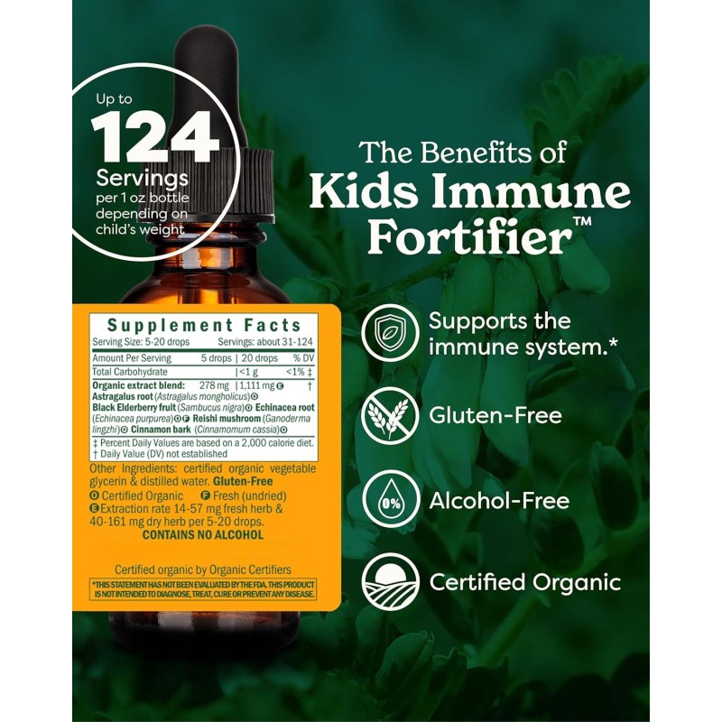 Kids Immune Drops Manufacturer - OEM/ODM Certified-Organic Alcohol-Free Liquid Herbal Formula for Immune Fortifier