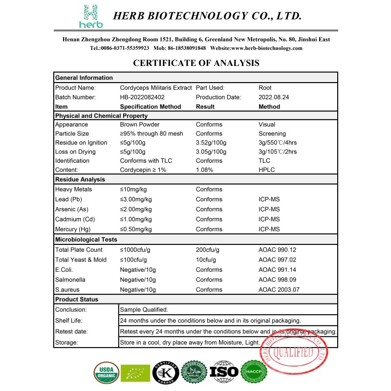 Cordyceps Supplement Manufacturer - OEM/ODM Wholesale Cordyceps Flower Militaris Extract Powder