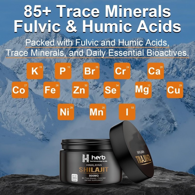 Shilajit Resin Manufacturer - Stock 86% Fulvic Acid Gold Grade Organic Pure Himalayan 50g Food Supplement