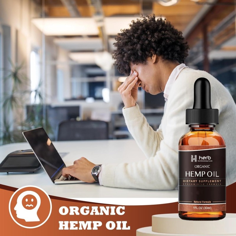 Hemp Oil Drops Manufacturer - OEM/ODM Natural Extract Supplement for Immune Focus Calm Stress & Mood Support
