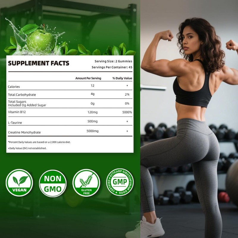 ODM/OEM Creatine Monohydrate Gummies Manufacturer - Complex Vitamins Minerals Supplement for Sport Energy Support Private Label