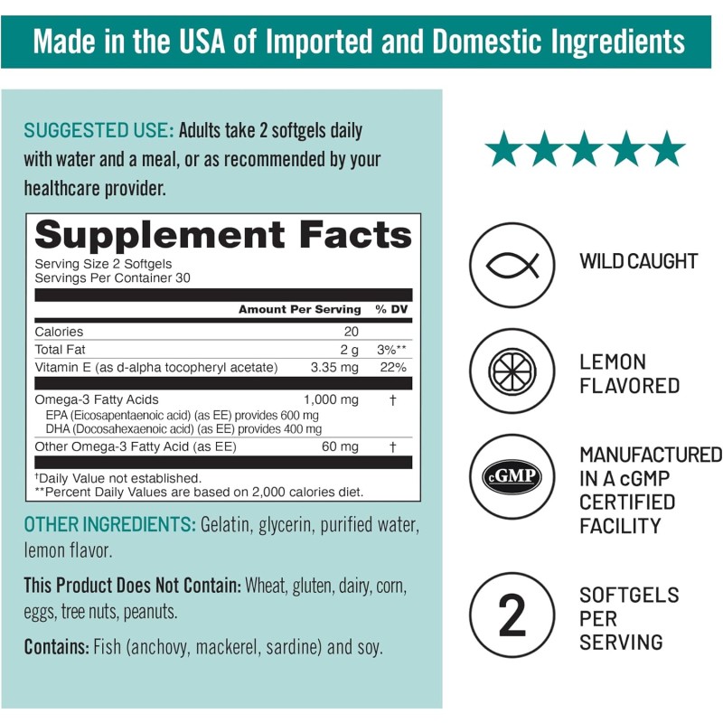 ODM/OEM Fish Oil Omega-3 Manufacturer - Private Label 1200 Mg Complex Vitamins Minerals Supplement for Heart Health