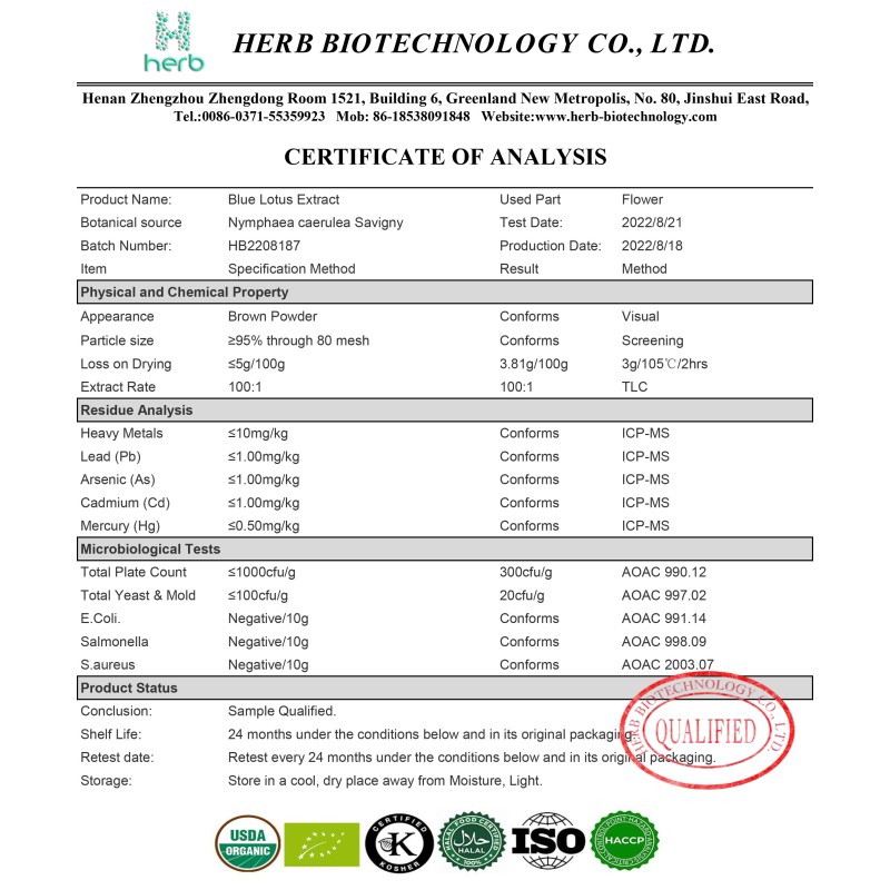 Blue Lotus Flower Extract Powder Manufacturer - OEM/ODM Hot Sell Dried Nymphaea Tetragona Lotus Leaf Flower Extract