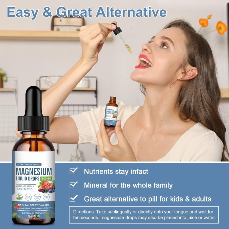 Magnesium Calcium Zinc Drops Manufacturer - OEM/ODM Vegan Liquid Vitamin C D3 K2 Glycinate Mag Supplement (For Immune Bone Sleep & Leg Cramps)
