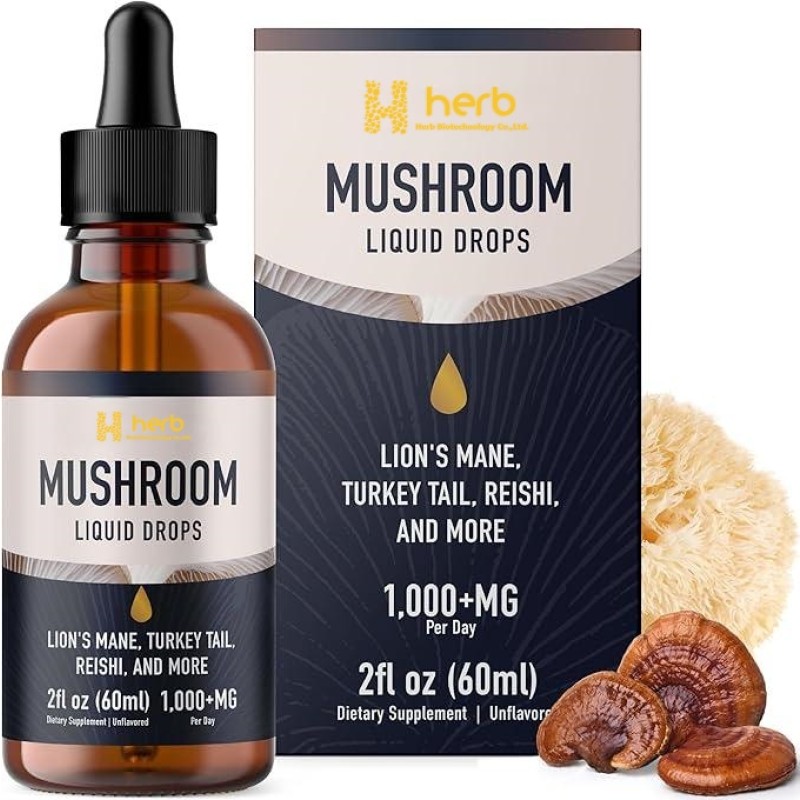 Lion's Mane Mushroom Drops Manufacturer - OEM/ODM Vegan Sugar-Free Brain & Focus Support Supplement