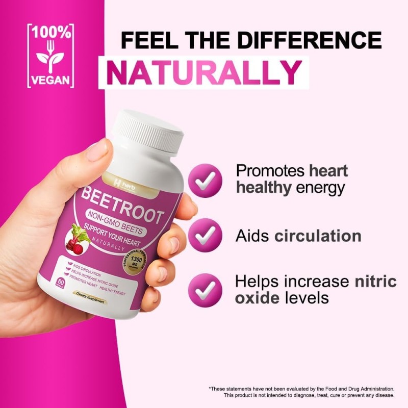ODM/OEM Beet Root Capsules Manufacturer - Private Label Non-GMO Supplement for Adults Energy & Blood Pressure Support