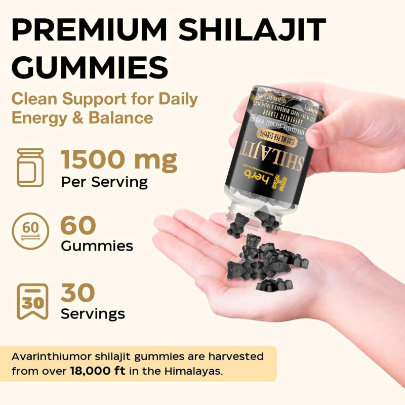 OEM Shilajit Gummies Manufacturer - Private Label Organic Natural Himalayan Shilajit Resin Extract Supplement