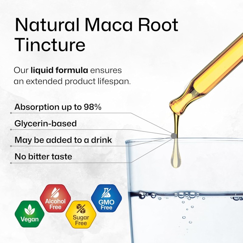 Maca Root Drops Manufacturer - OEM/ODM Organic Caffeine-Free Natural Energy Supplement for Adults Stamina Support