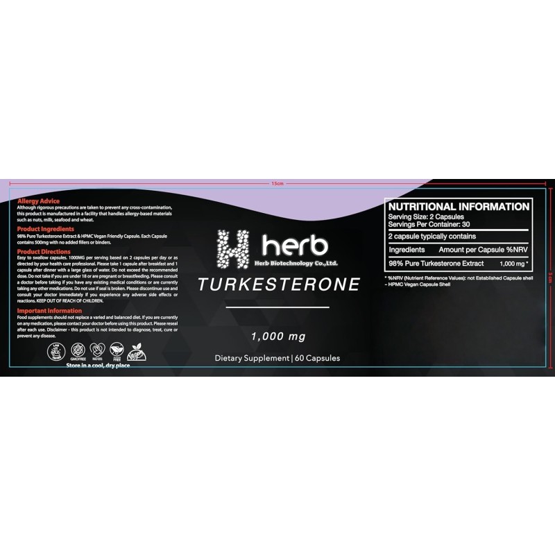 Turkesterone Capsules Manufacturer - OEM/ODM High Potency Supplement with Maca Root & Tribulus Terrestris for Muscle Growth Energy & Memory