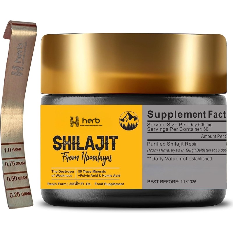 Shilajit Resin Manufacturer - Stock 86% Fulvic Acid Gold Grade Organic Pure Himalayan 50g Food Supplement
