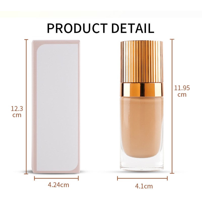 Liquid Foundation Manufacturer - 14 Color Silver Square Clear Tube Full Coverage Waterproof