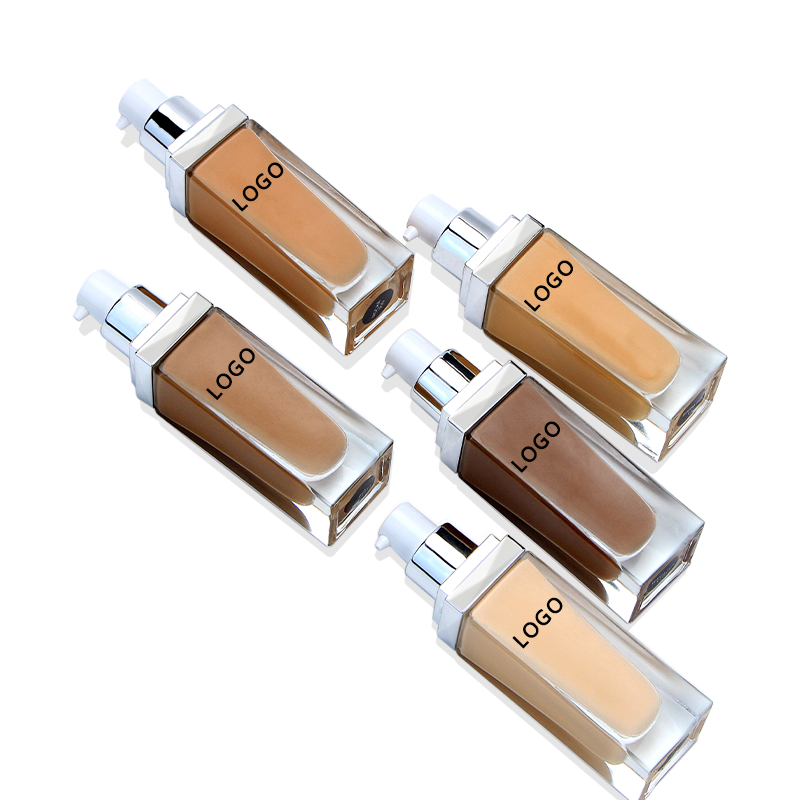 Liquid Foundation Factory - Round Short Black Tube Customized Logo Matte Full Coverage