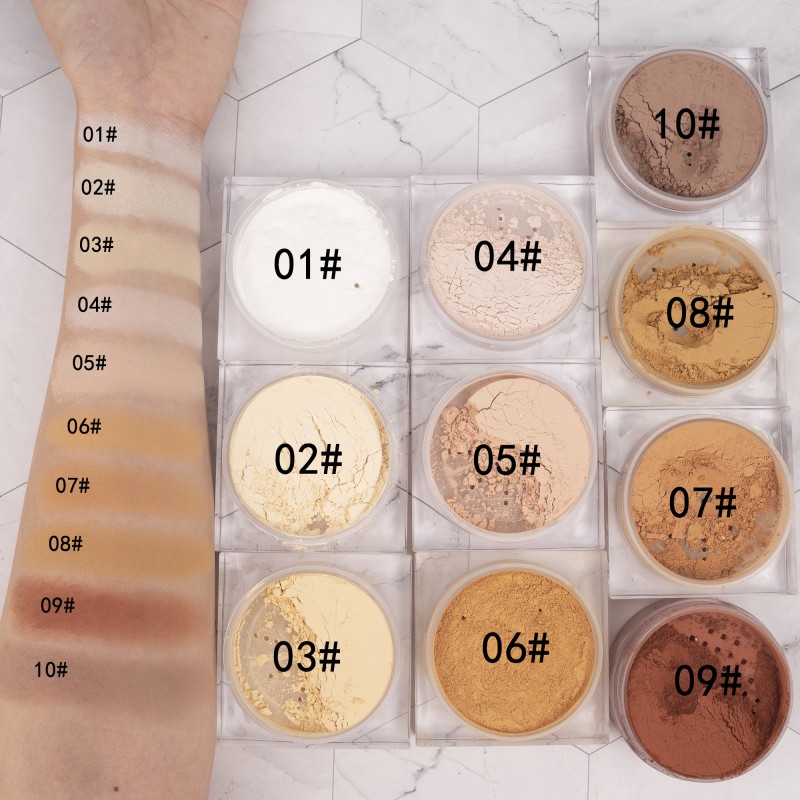 Pearl Powder Manufacturer - White Square with Puff Beauty Personal Care No Logo