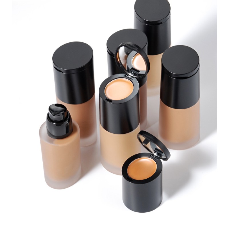 Makeup Liquid Foundation Supplier - Pink Clear Bottle Private Label Waterproof Makeup Products