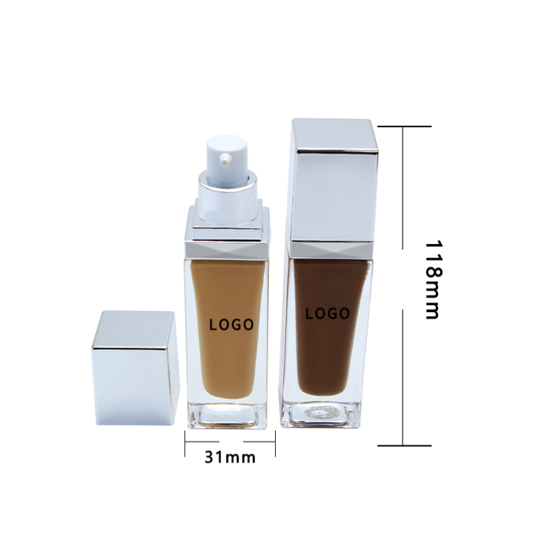 Liquid Foundation Factory - Round Short Black Tube Customized Logo Matte Full Coverage