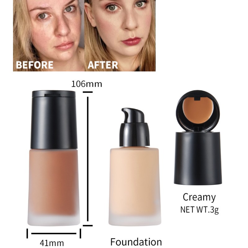 Makeup Liquid Foundation Supplier - Pink Clear Bottle Private Label Waterproof Makeup Products