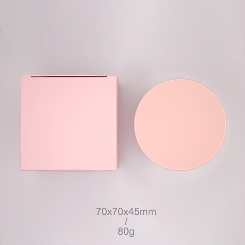 Face Powder Factory - Black Round Container Vegan Makeup Pink Shimmer Matte