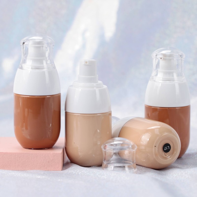 Liquid Foundation Supplier - Clear Transparent Plastic Squeeze Bottle Private Label Cosmetics