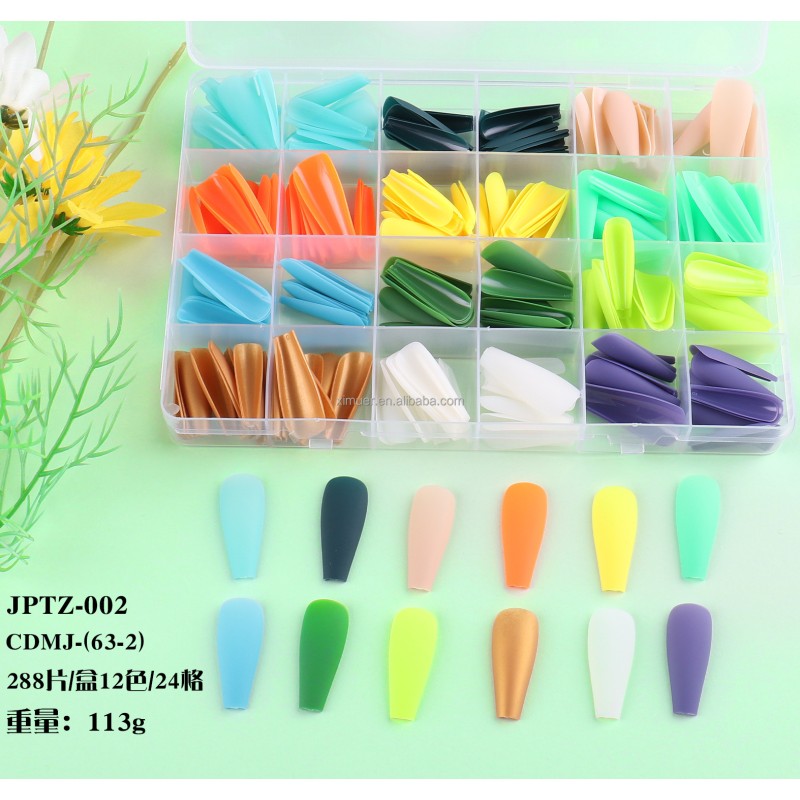 Acrylic Nails Manufacturer - High Quality Reusable Pink Nude Long Custom Press on Nails 24pcs