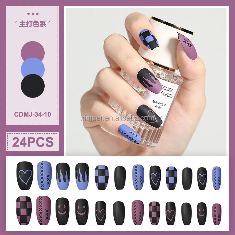 Press on Nails Manufacturer - New OEM Ballerina French Leopard Pearl Artificial Fingernails