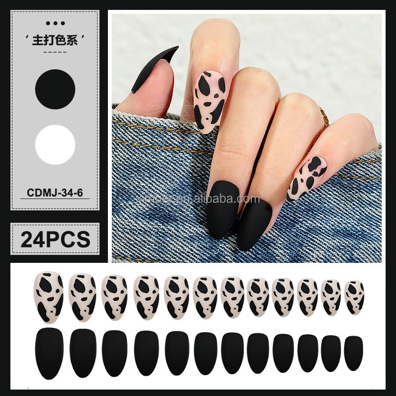 Press on Nails Manufacturer - New OEM Ballerina French Leopard Pearl Artificial Fingernails