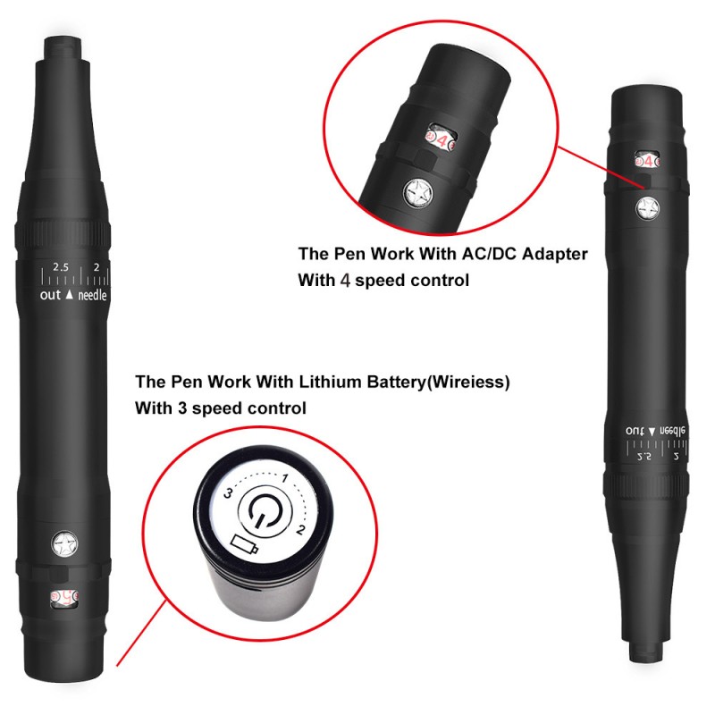 Microblading Cartridges Manufacturer - Black High Quality Wireless Eyebrows Tattoo Machine