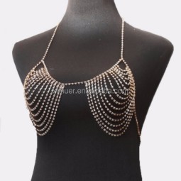 Gold Body Chain Supplier - Hottest Gold Body Chain Rhinestone Body Jewelry Lingerie