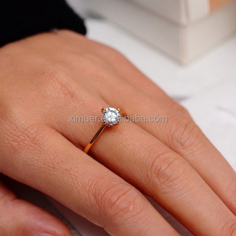 Gold Diamond Ring Factory - Wholesale Latest Elegant Lady Gold Diamond Ring