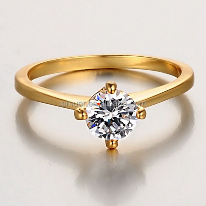 Gold Diamond Ring Factory - Wholesale Latest Elegant Lady Gold Diamond Ring