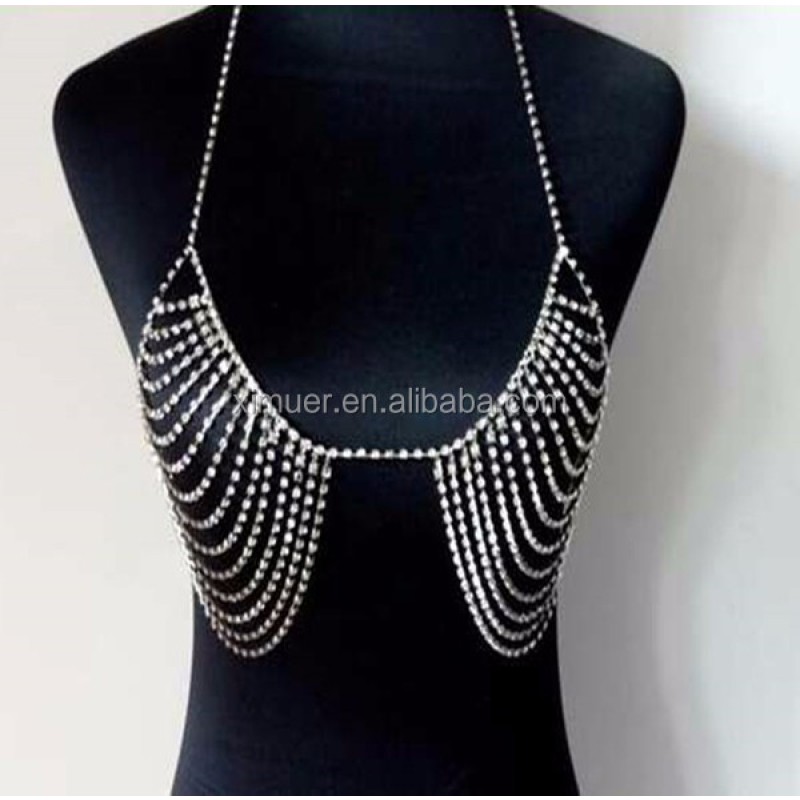 Gold Body Chain Supplier - Hottest Gold Body Chain Rhinestone Body Jewelry Lingerie