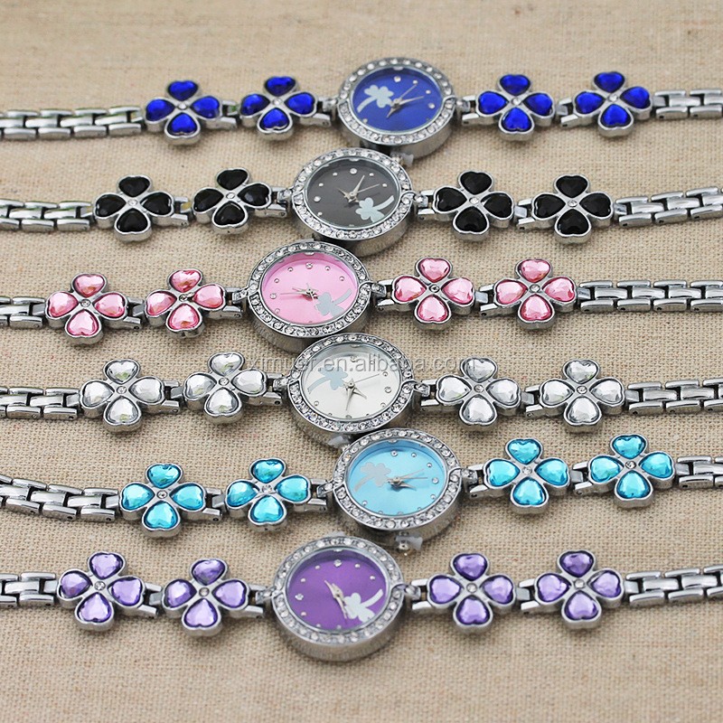 Quartz Watch Supplier - New Products Quartz Lady Wrist Watch Clover Bracelet Watch