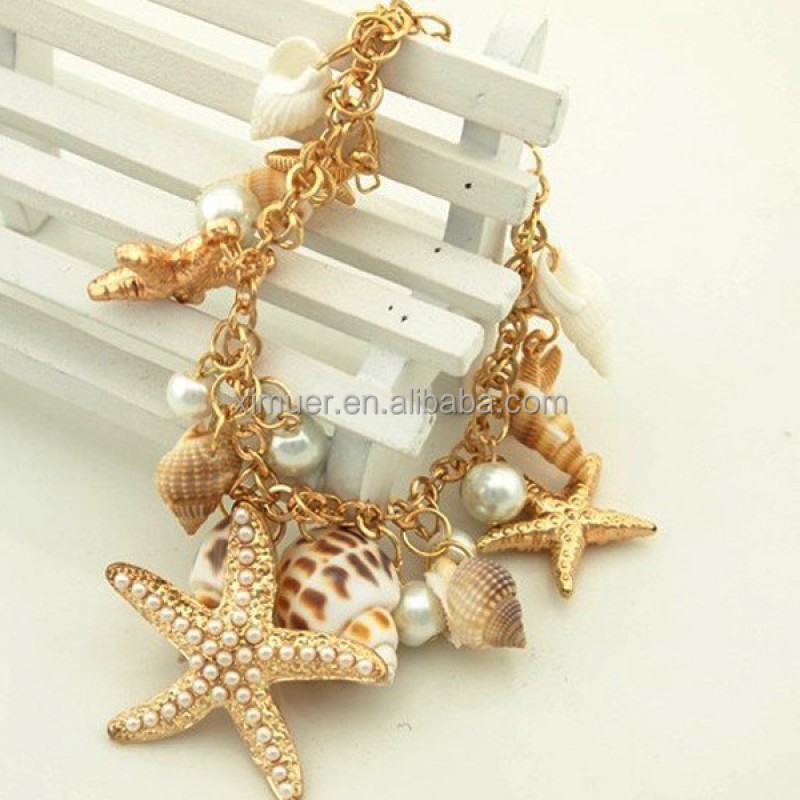 Starfish Bracelet Supplier - Fashion Summer Starfish Charm Bracelet