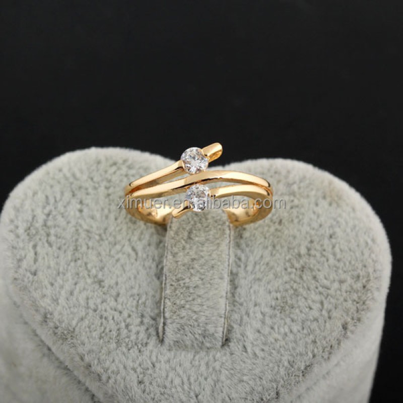 Lady Crystal Rings Supplier - Newest Lady Crystal Rings Diamond 2 Gram Gold Ring