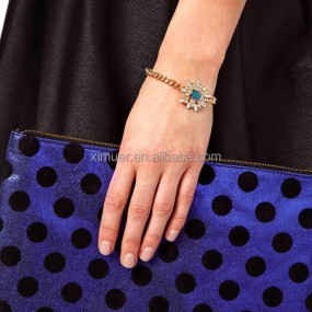 Gemstone Bracelet Manufacturer - Western Popular Gemstone Gold Plating Chain for New Models