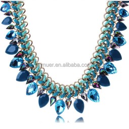 Gemstone Necklace Supplier - Fashion Multicolor Gemstone Water Drop Necklace
