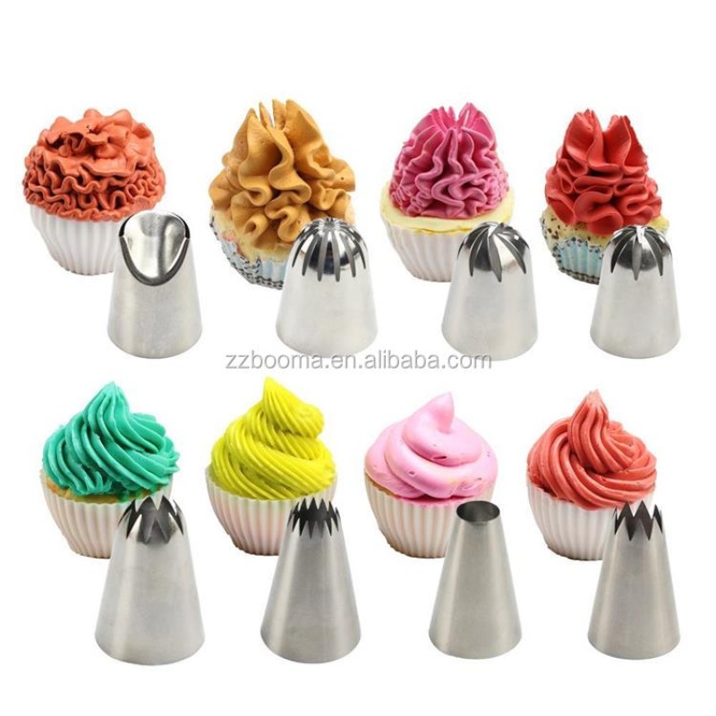 Food Grade Piping Tips Factory - Cake Decoration Bakeware Seamless 304 Stainless Steel for Decorating Cake