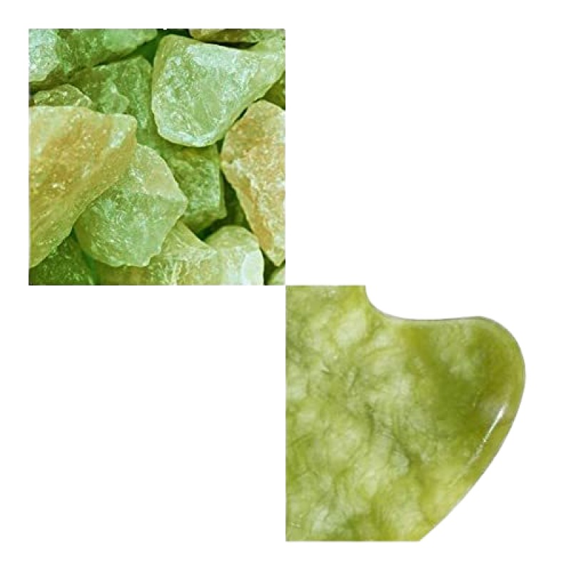 GuaSha Tool Factory - Best Selling 2024 Real Green Jade Heart-Shaped Crystal Face Roller